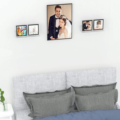 FEMELI Clear Acrylic Shelves Floating Shelves (6 inch) in Saudi Arabia