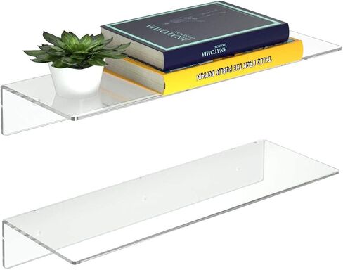 FEMELI Clear Acrylic Shelves Floating Shelves (6 inch) in Saudi Arabia