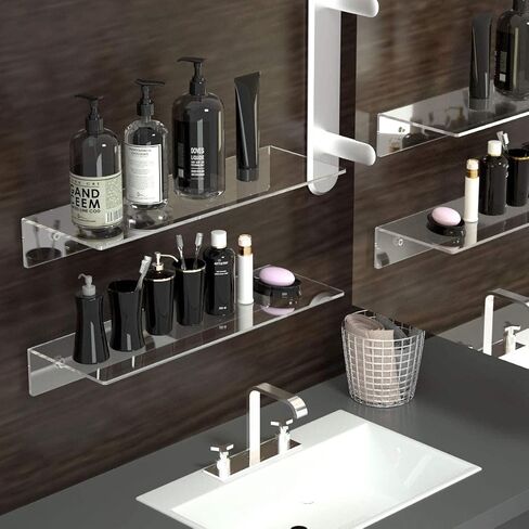 FEMELI Clear Acrylic Shelves Floating Shelves (6 inch) in Saudi Arabia
