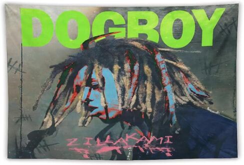 Dazkqbl Zillakami - غطاء ألبوم Dogboy نسيج جدار الفن خلفية المفروشات ملصق شخصي لغرفة النوم ديكور المنزل الجدار شنقا 40 بوصة * 60 بوصة in Kuwait