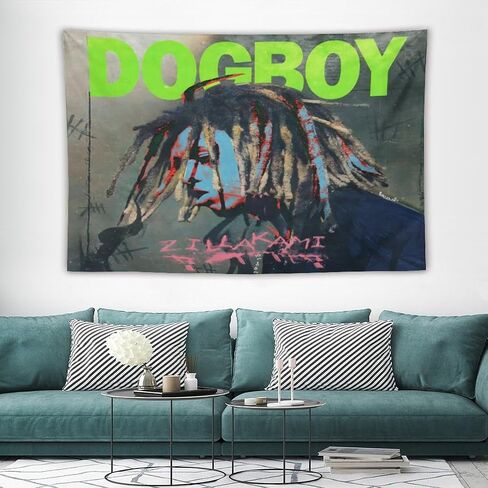 Dazkqbl Zillakami - غطاء ألبوم Dogboy نسيج جدار الفن خلفية المفروشات ملصق شخصي لغرفة النوم ديكور المنزل الجدار شنقا 40 بوصة * 60 بوصة in Kuwait