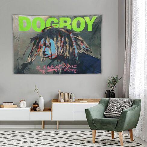 Dazkqbl Zillakami - غطاء ألبوم Dogboy نسيج جدار الفن خلفية المفروشات ملصق شخصي لغرفة النوم ديكور المنزل الجدار شنقا 40 بوصة * 60 بوصة in Kuwait