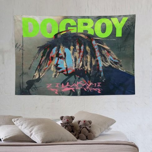 Dazkqbl Zillakami - غطاء ألبوم Dogboy نسيج جدار الفن خلفية المفروشات ملصق شخصي لغرفة النوم ديكور المنزل الجدار شنقا 40 بوصة * 60 بوصة in Kuwait