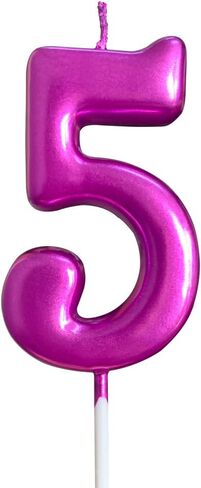 Birthday Candles Ten Years Purple Happy Birthday Number 0 Candle for Cake Topper Decoration for Party Kids Adults Numeral 10 100 20 30 70 40 60 80 90 50 in Kuwait