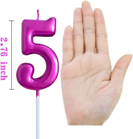 Birthday Candles Ten Years Purple Happy Birthday Number 0 Candle for Cake Topper Decoration for Party Kids Adults Numeral 10 100 20 30 70 40 60 80 90 50 in Kuwait