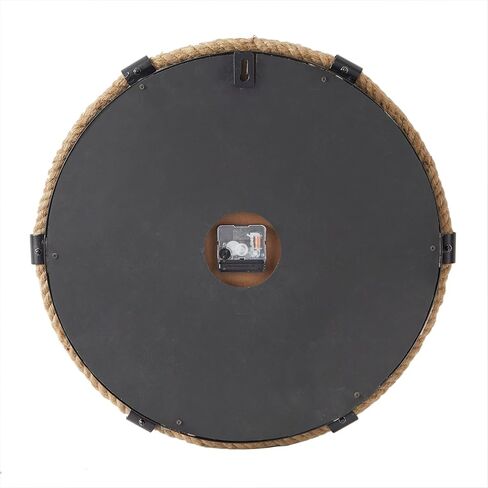 Deco 79 Stainless Steel Compass Wall Clock with Rope Accents, 20" x 2" x 19", Brown in Saudi Arabia