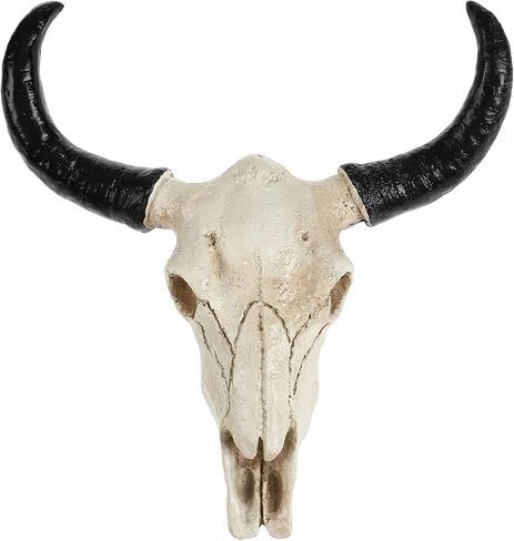 IMIKEYA Bull Head Skull Wall Hanging Art Southwestern Cow Steer Skull Nordic Style Wall Hanging Artwork Ornament Room Wall Decoration 8.6Inx6In in Saudi Arabia