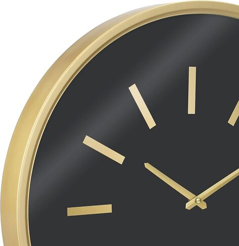 Stonebriar Modern 20" Gold Metal Battery Operated Hanging Wall Clock in Saudi Arabia