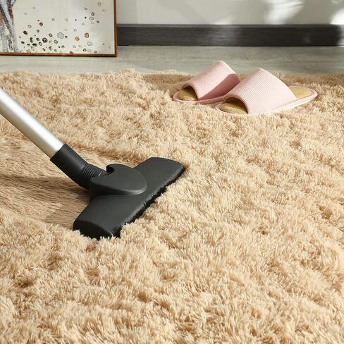 Andecor Soft Fluffy Bedroom Rugs, 3 x 5 Feet Indoor Shaggy Plush Area Rug for Boys Girls Kids Baby College Dorm Living Room Home Decor Floor Carpet, Black in Kuwait