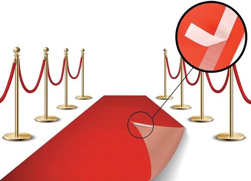 Red Carpet Floor Runner Hollywood Party Decoration Fabric 100 GSM (Black, 2x15 Feet) in Kuwait