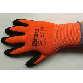 Medium/ 6 Pair Diesel Orange Safety Gloves Latex Coated Grip Cut Resistant in Saudi Arabia