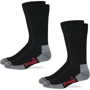 Wrangler Mens UltraDri Non Binding Stretch Top Crew Work Boot Socks 2 Pair Pack in Saudi Arabia