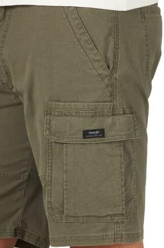 Wrangler Men's Relaxed Fit Cargo Shorts with Stretch Olive Green 32 in Saudi Arabia