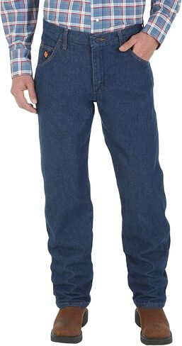 Wrangler FR47M Men's FR Flame Resistant Regular Fit Lightweight Denim Jeans - 44W x 32L in Saudi Arabia