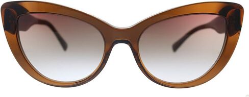 Versace VE 4388 53240P Transparent Brown Plastic Butterfly Sunglasses Orange Gradient Lens in Saudi Arabia