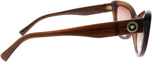Versace VE 4388 53240P Transparent Brown Plastic Butterfly Sunglasses Orange Gradient Lens in Saudi Arabia