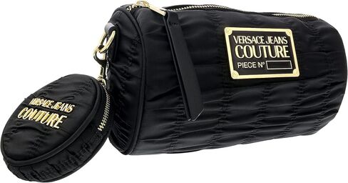 Versace Jeans Couture Black Small Pouch Nylon Crossbody Bag with Coin Purse for womens in Saudi Arabia