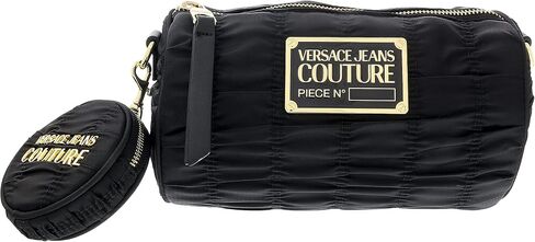 Versace Jeans Couture Black Small Pouch Nylon Crossbody Bag with Coin Purse for womens in Saudi Arabia