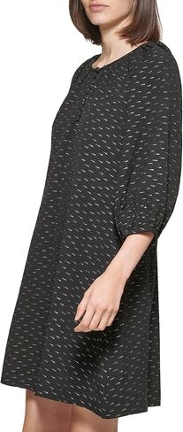 Calvin Klein Women's Puff Sleeve Metalic Poka Dots Midi in Saudi Arabia