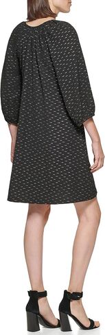Calvin Klein Women's Puff Sleeve Metalic Poka Dots Midi in Saudi Arabia
