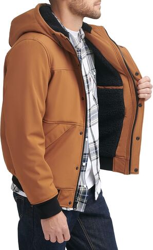 Levi's Men's Mixed Media Hoodie Bomber in Saudi Arabia