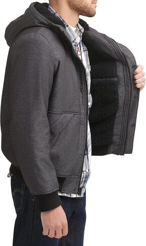 Levi's Men's Mixed Media Hoodie Bomber in Saudi Arabia