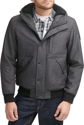 Levi's Men's Mixed Media Hoodie Bomber in Saudi Arabia