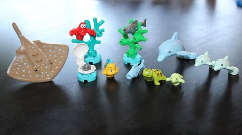 LEGO Friends Animals Ocean Pack - 12 Various Sea Ocean Items (Coral Reefs, Stingray, Dolphins 🐬 Crabs, Fish 🐠, Clam, and Turtles 🐢) Very Small in Saudi Arabia