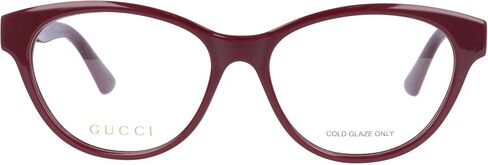 Gucci Gucci-Logo GG0766OA 003 Eyeglasses Women's Burgundy Optical Frame 54mm in Saudi Arabia