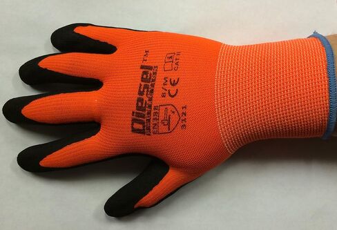Medium/ 6 Pair Diesel Orange Safety Gloves Latex Coated Grip Cut Resistant in Saudi Arabia