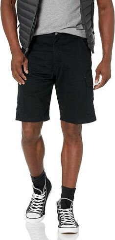Wrangler Authentics Men's Classic Relaxed Fit Cargo Short, Black Twill, 42 in Saudi Arabia