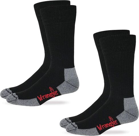 Wrangler Mens UltraDri Non Binding Stretch Top Crew Work Boot Socks 2 Pair Pack in Saudi Arabia