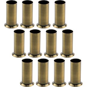 KUMGROT 12 Pack Chandelier Light Covers 3" Tall Metal Candle Covers Sleeves Chandelier Socket Candle Light Base Holder, Gold Bronze,12 PCS