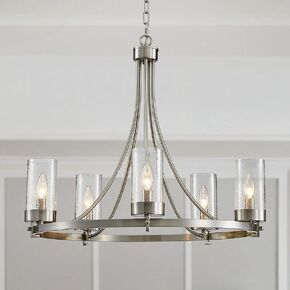 WUZUPS 12-Light Wagon Wheel Candle Chandelier Large Rustic Farmhouse Industrial Round Pendant Light Fixture for Dining Room Kitchen Island Foyer, H 21.9" x W 23.2", Black in Saudi Arabia