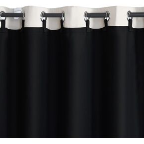 GYROHOME Black Thermal Insulated Blackout Curtain Liner 1 Panel, 42"x50" Liner for 54" Length Curtains -Ring Included- in Saudi Arabia