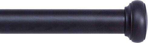 Kenney KN90001 Weaver Cap End قضيب ستارة مقاوم للصدأ للاستخدام الداخلي/الخارجي، طول قابل للتعديل 72-144 بوصة، لمسة نهائية سوداء، أنبوب فولاذي بقطر 1 بوصة in Saudi Arabia