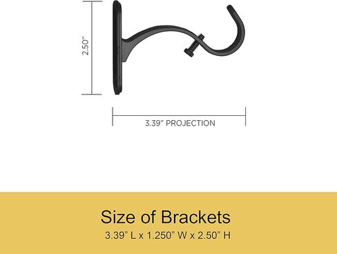 Kenney KN90001 Weaver Cap End قضيب ستارة مقاوم للصدأ للاستخدام الداخلي/الخارجي، طول قابل للتعديل 72-144 بوصة، لمسة نهائية سوداء، أنبوب فولاذي بقطر 1 بوصة in Saudi Arabia