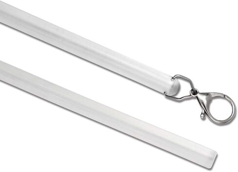 2 Pack 36 Inch Universal Drapery Pull Rod Invisible Clear Curtain Wand for Easier Opening and Back (Acrylic, 36") in Saudi Arabia