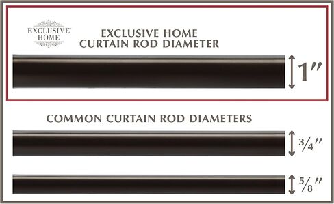 Exclusive Home Vine 1" Curtain Rod and Finial Set, Distressed White, Adjustable 36"-72" in Saudi Arabia