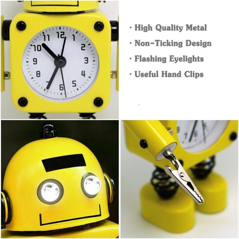 Betus Digital Travel Alarm Bedside Clock- Auto Dimmable Backlight for Distraction-Free Sleep - Silent and Compact Design - Heartbeat Animation Temperature and Snooze Function in Kuwait