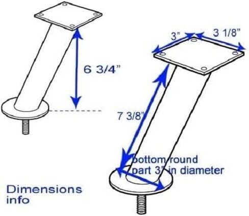 Set of 2 Ikea Capita Stainless Steel Legs in Saudi Arabia