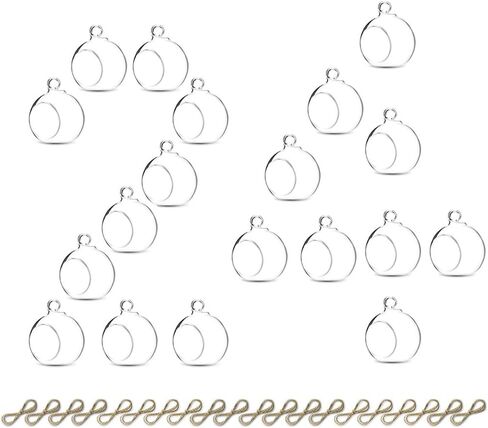 Hanging Glass Tealight Candle Holder, Glasseam 2.36" Clear Tea Light Holders Unity Globes Ball Ornaments Bulk Small Orbs for Tea Lights Wedding Centerpieces Halloween Christmas, 20Pcs+4Gifted in Saudi Arabia