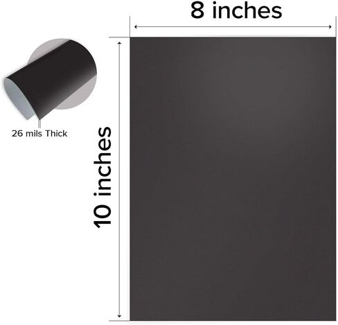 Magnetic Sheets with Adhesive Backing - 5 PCs Each 8" x 10" - Flexible Magnetic Paper with Strong Self Adhesive - Sticky Magnet Sheets for Photo and Picture Magnets, Stickers and Other Craft Magnets in Kuwait