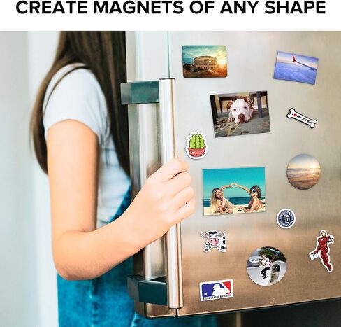 Magnetic Sheets with Adhesive Backing - 5 PCs Each 8" x 10" - Flexible Magnetic Paper with Strong Self Adhesive - Sticky Magnet Sheets for Photo and Picture Magnets, Stickers and Other Craft Magnets in Kuwait