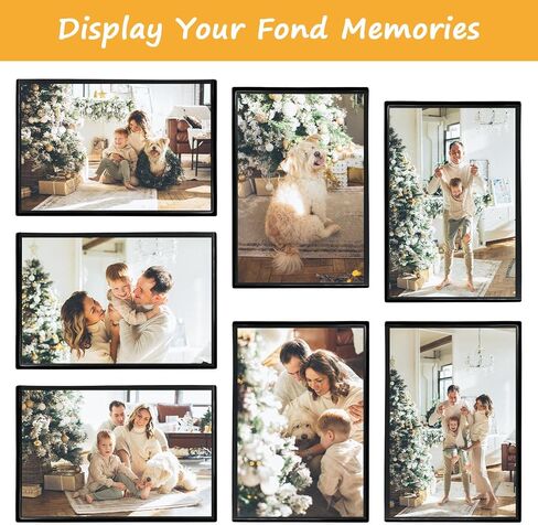 Mingting Magnetic Picture Frame, Holds 4x6 Inches Pictures, Reusable Black Magnet Fridge Photo Sleeves for Refrigerator, Locker,Office Cabinet in Saudi Arabia