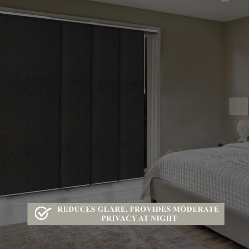 CHICOLOGY Room Divider , Vertical Blinds , Door Blinds ,Blinds for Sliding Glass Doors , Temporary Wall , Closet Curtain , Room Door, Ballroom Grey (Light Filtering) W:46-86 x H:Up-to 96 inches in Saudi Arabia
