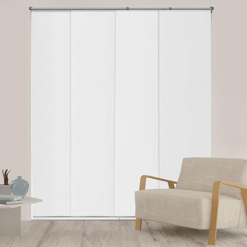 CHICOLOGY Blinds for Sliding Glass Doors , Temporary Wall , Closet Curtain , Room Door, Room Divider , Vertical Blinds , Door Blinds ,Movie Night Silver (Blackout) W:46-86 x H:Up-to 96 inches in Saudi Arabia