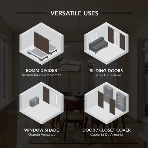 CHICOLOGY Blinds for Sliding Glass Doors , Temporary Wall , Closet Curtain , Room Door, Room Divider , Vertical Blinds , Door Blinds ,Movie Night Silver (Blackout) W:46-86 x H:Up-to 96 inches in Saudi Arabia