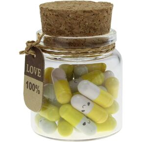 Infmetry Cute Capsules in a Glass Bottle Lovely Notes Couples Gifts for Him Her Boyfriend Girlfriend Mom Birthday Anniversary Valentines Mothers Day Gifts (Mixed Color 90pcs) in Kuwait