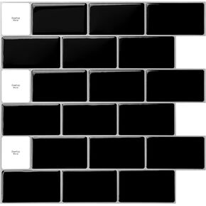 Art3d 10-Sheet Peel and Stick Tile Backsplash - 12"x12" Premium Kitchen Backsplash Peel and Stick Tile, Beige